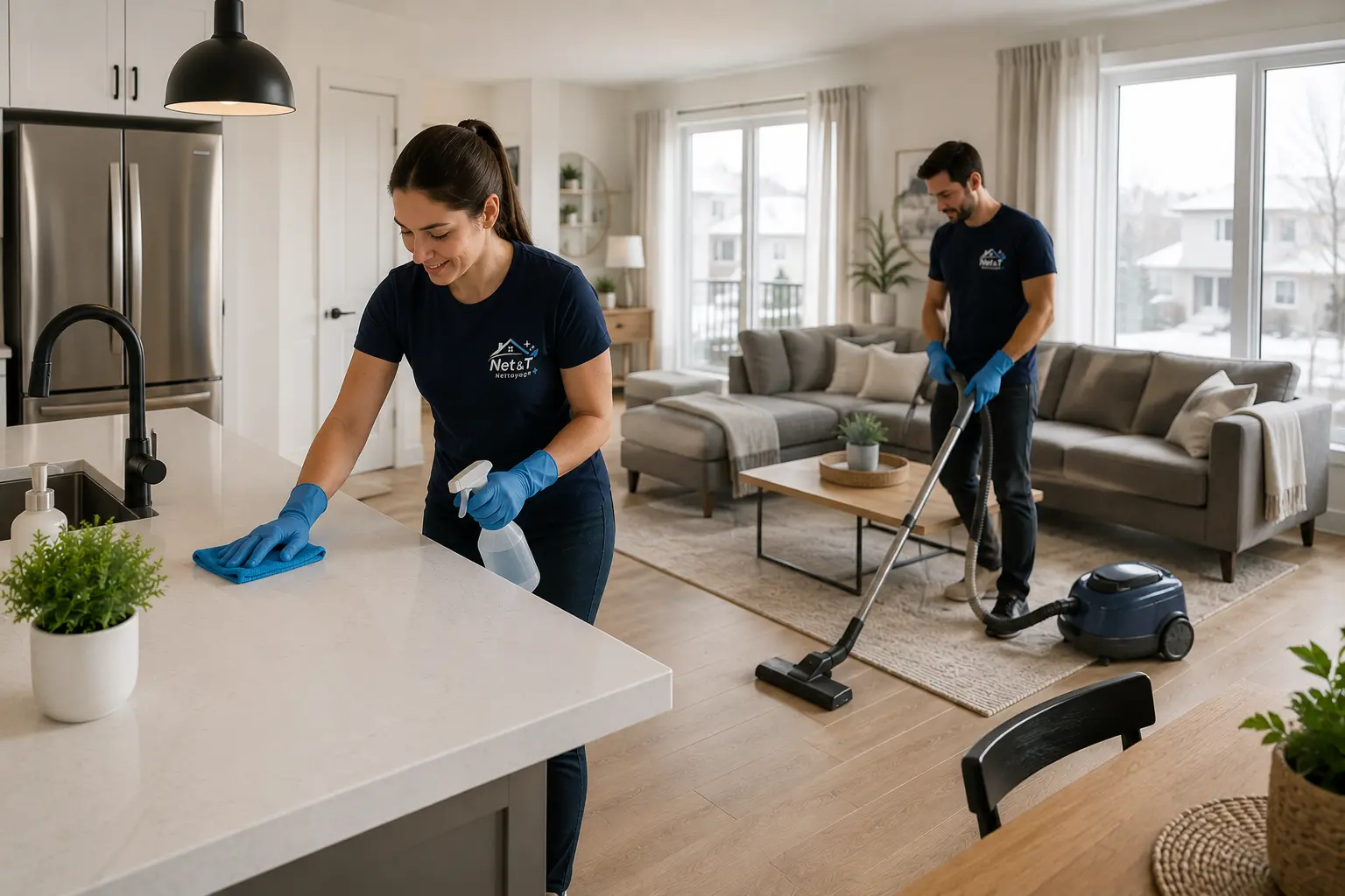 Femme de ménage professionnelle Net & T Nettoyage Montréal Québec